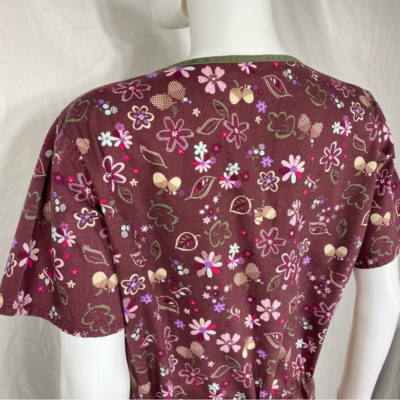 Dickies Medical Women’s Mockwrap Drawstring Back Waist Scrubs Top - Picture 5 of 8